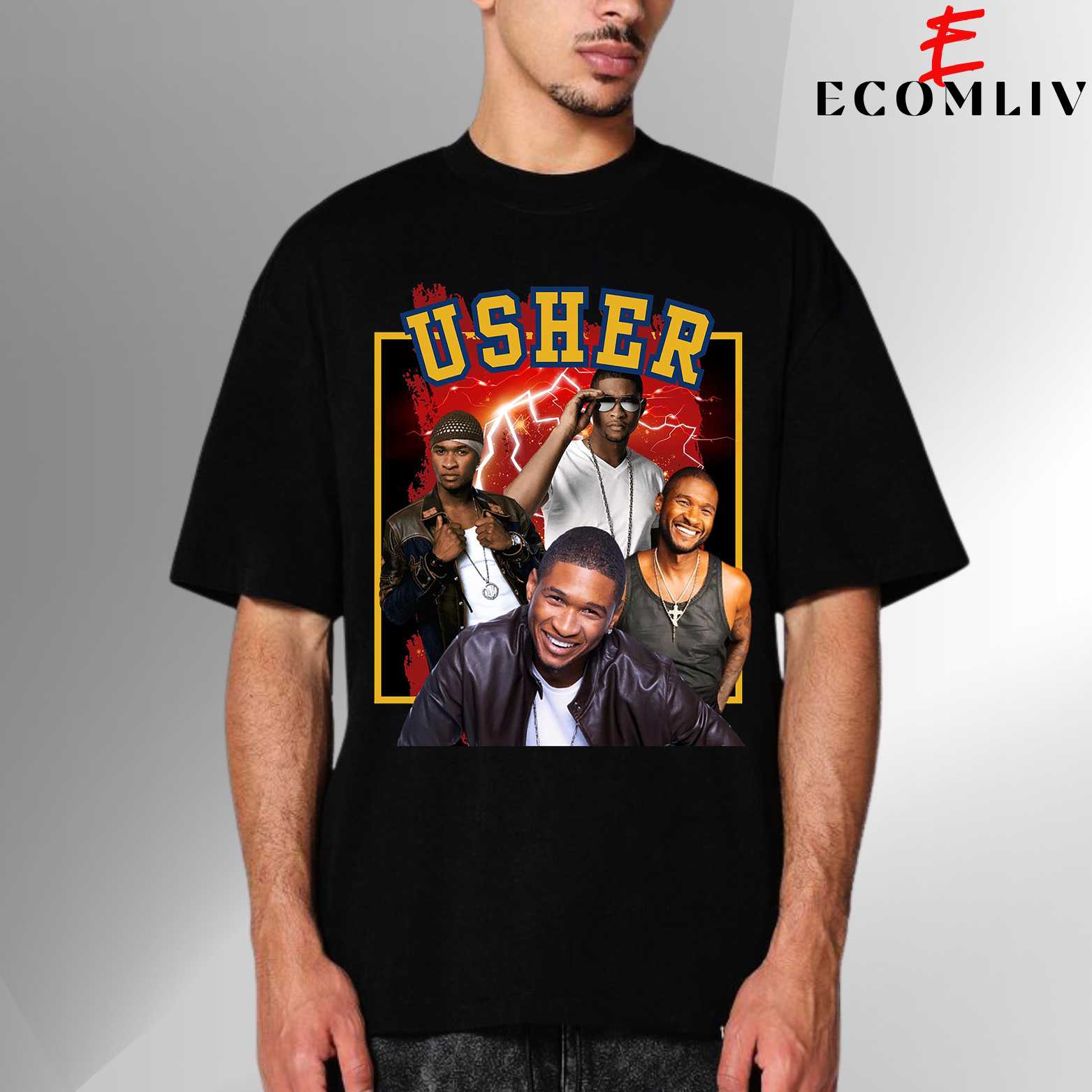 Usher Graphic T-Shirt, Unisex Streetwear Tee, Hip Hop Pop Merch Top